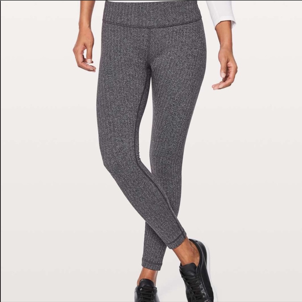 Lululemon Wunder Under Pant Herringbone 28
